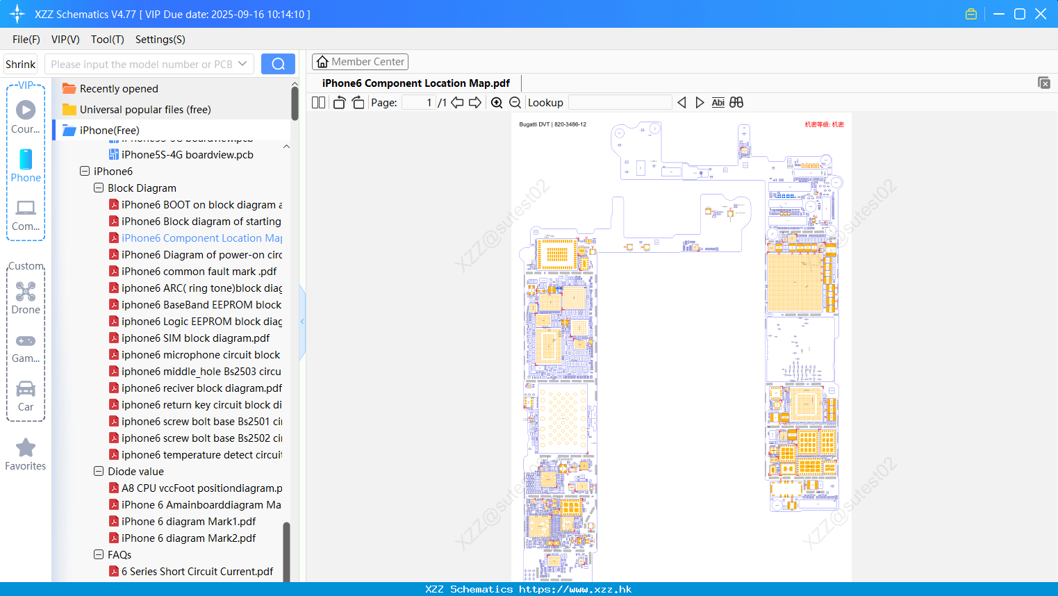 IPhone6 Component Location Map